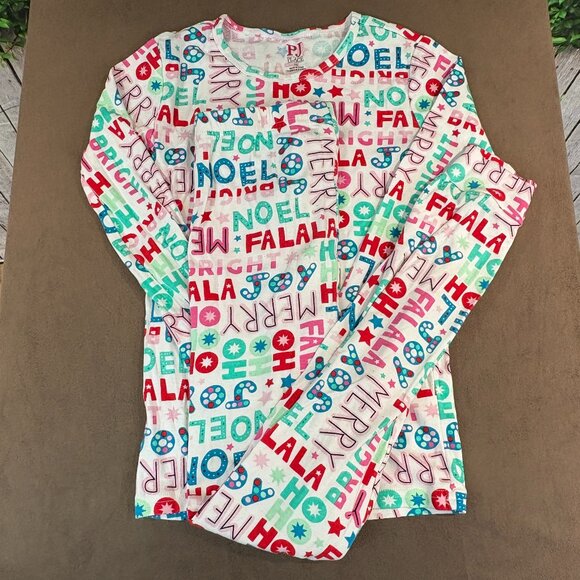 Children's Place Girls Christmas Words Cotton Pajamas (SKU:132G) - Picture 1 of 6
